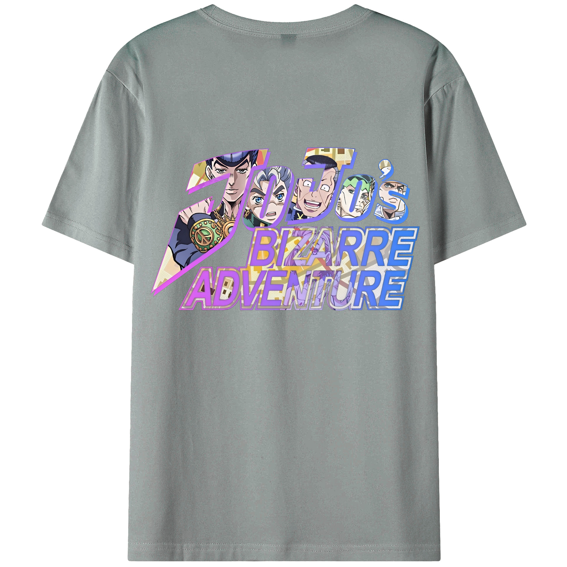 （画像用） ジョジョの奇妙な冒険 JoJo's Bizarre Adventure 綿100％ メンズ半袖Tシャツ（バックプリント） 通気性
